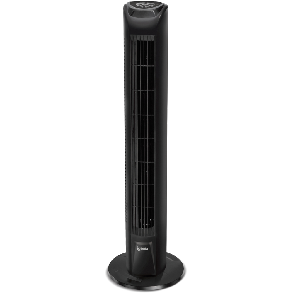 Igenix Black Tower Fan with Timer 30 inch Image 1