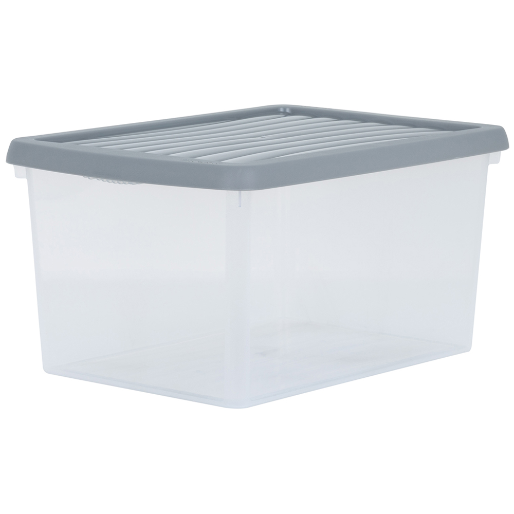 Wham 16L Stackable Plastic and Clear Storage Box and Lid 6 Pack Image 3