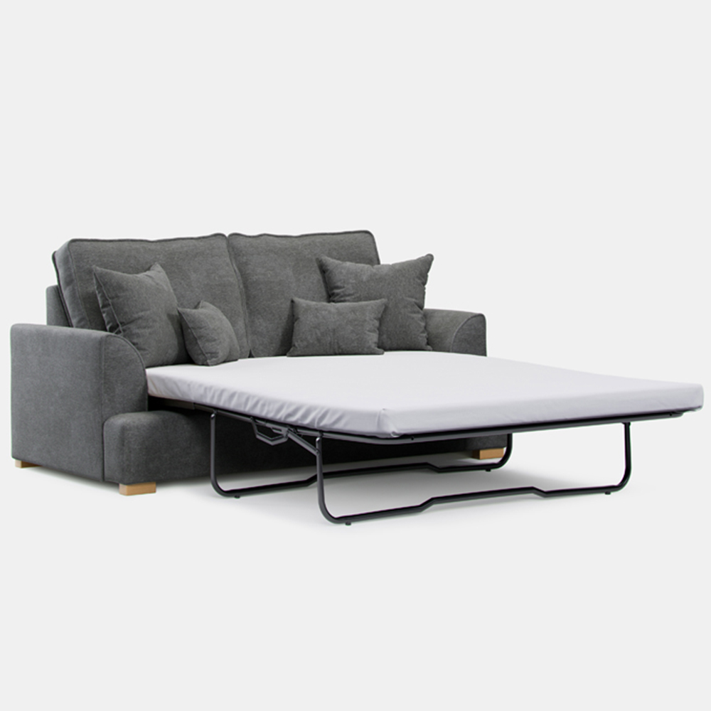 Alba City 2 Seater Steel Fabric Sofa Bed Image 2