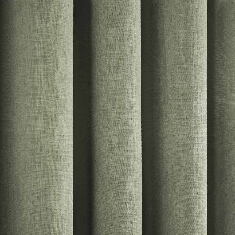 Strata Eyelet Curtain Green W 167cm x D 183cm Image 3