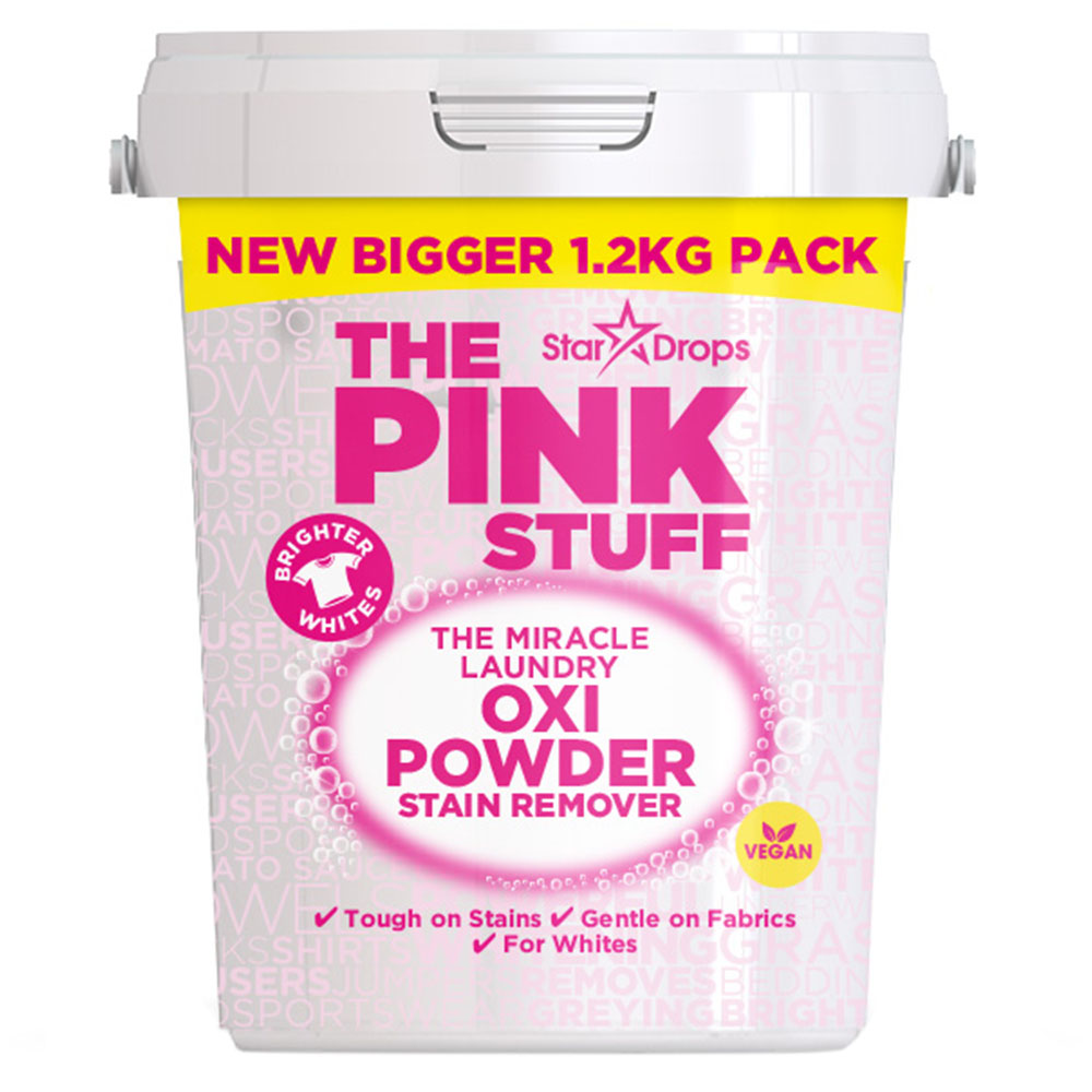 Pink Stuff Stain Remover Powder for Whites 1.2kg Wilko