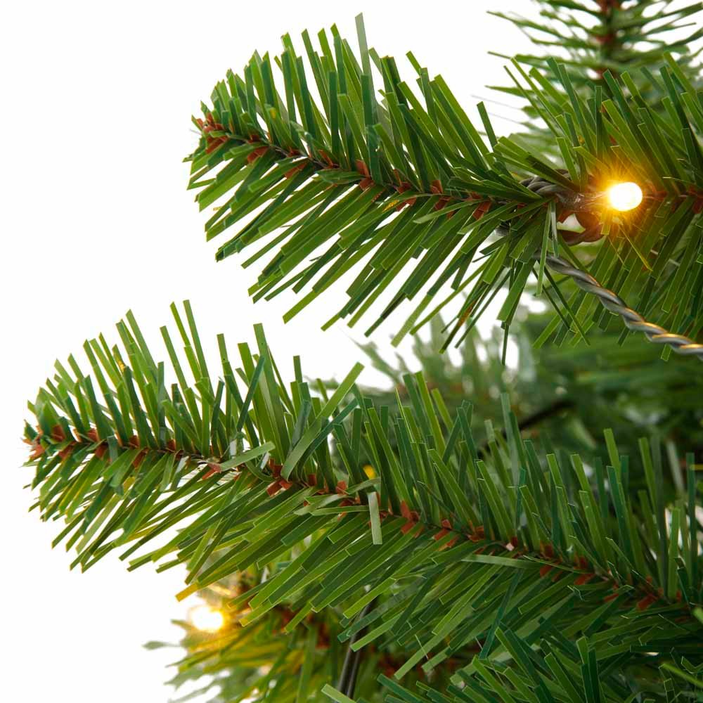 Wilko 6ft Green Pre-Lit Fir Artificial Christmas Tree Image 2