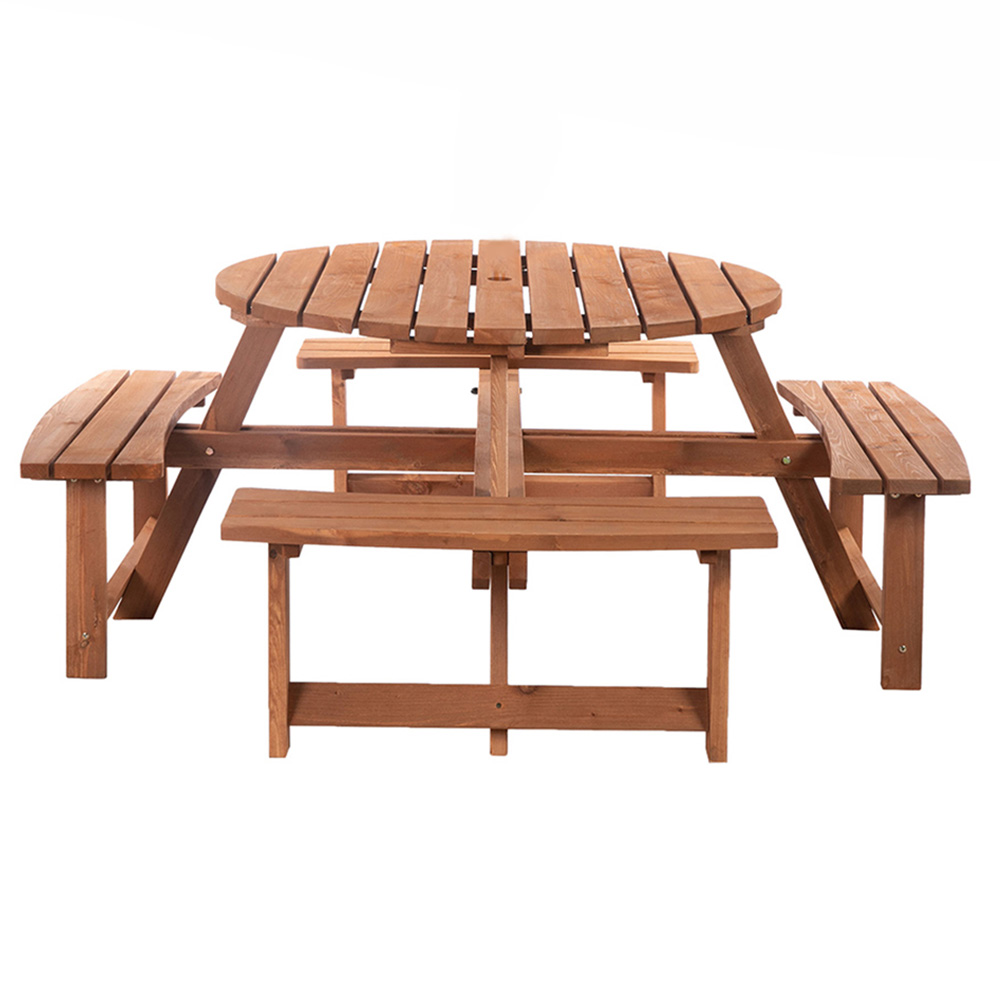 Outsunny Wooden Picnic Bench Image 2