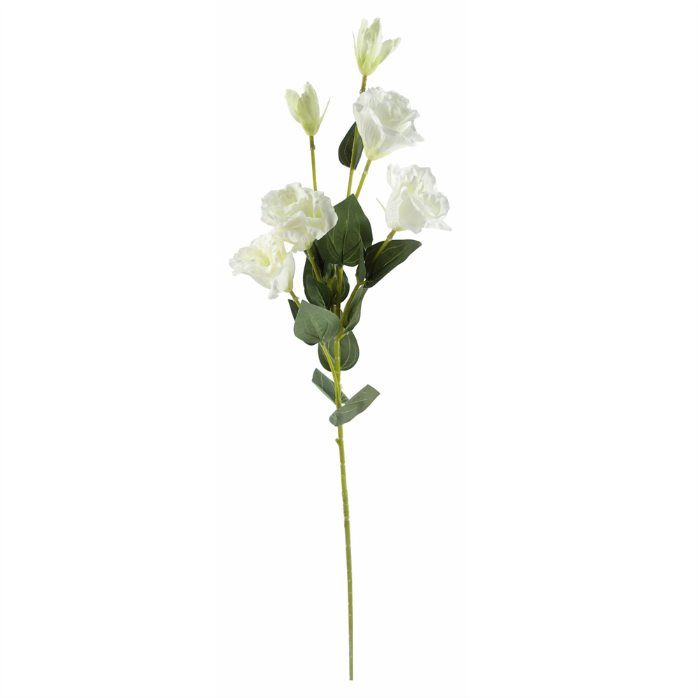 Leaf Orchids and Roses Artificial Flower Bundle Grey Glass Vase 70cm 11 Pack Image 2