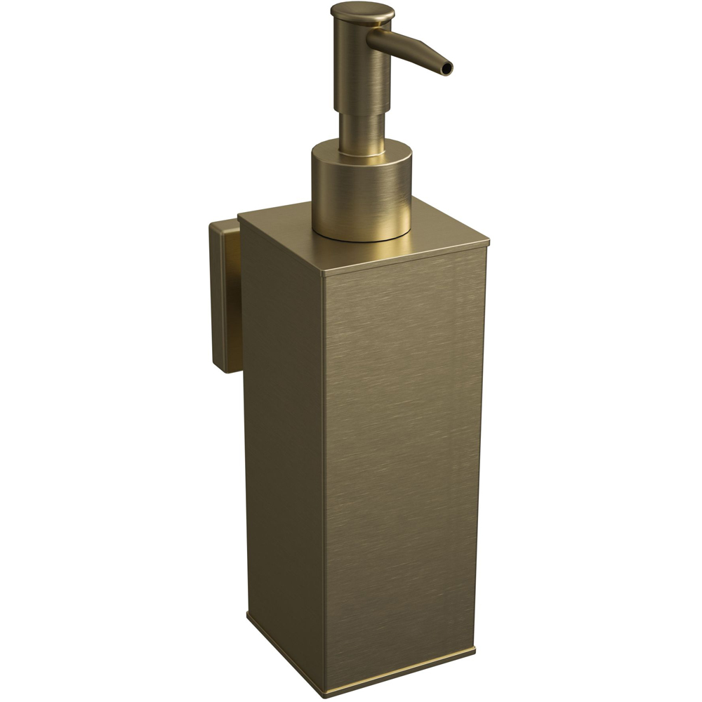 Rothley Satin Brass Square Soap Dispenser 180ml Image 1