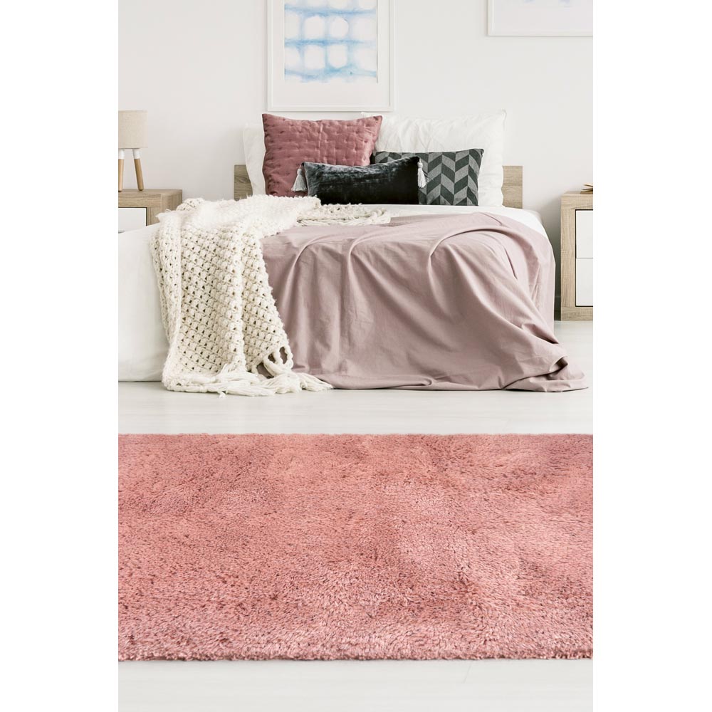 Homemaker Pink Soft Washable Rug 100 x 150cm Image 5