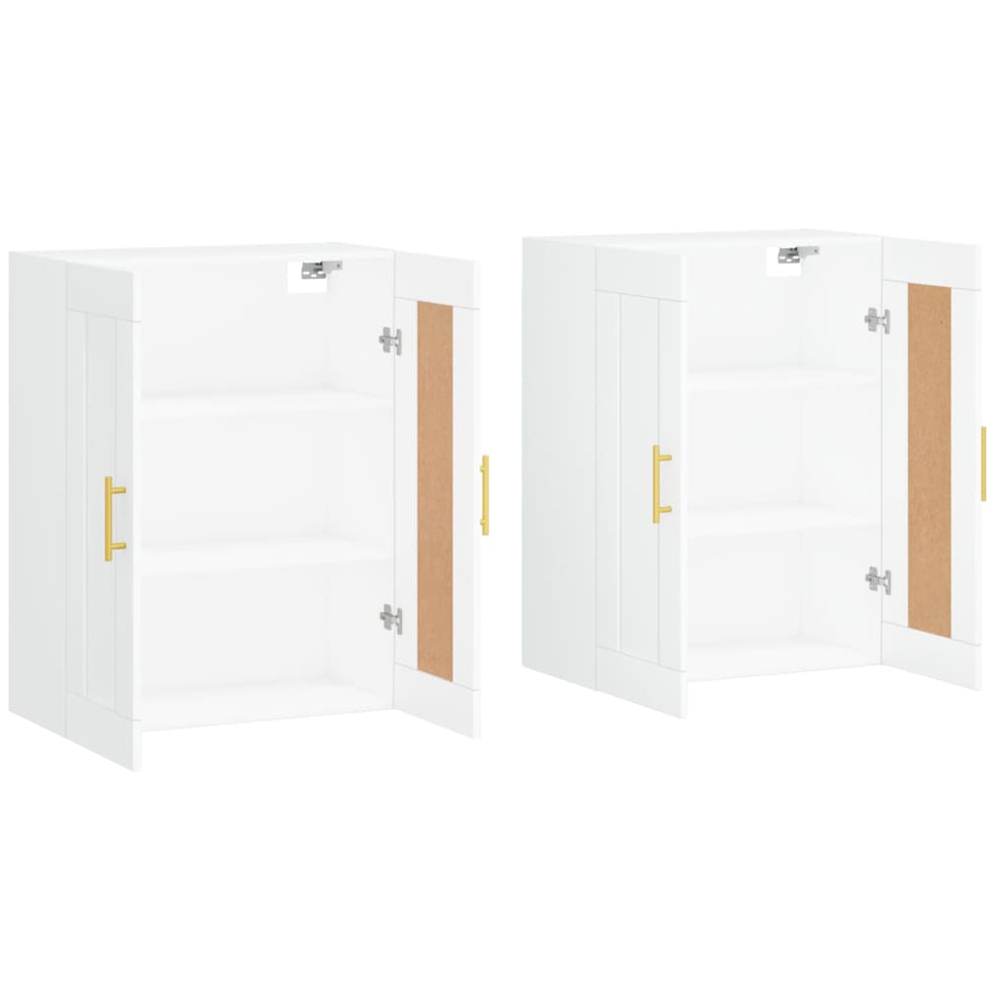 vidaXL 2 Door White Wall Mounted Cabinet 2 Pack Image 4