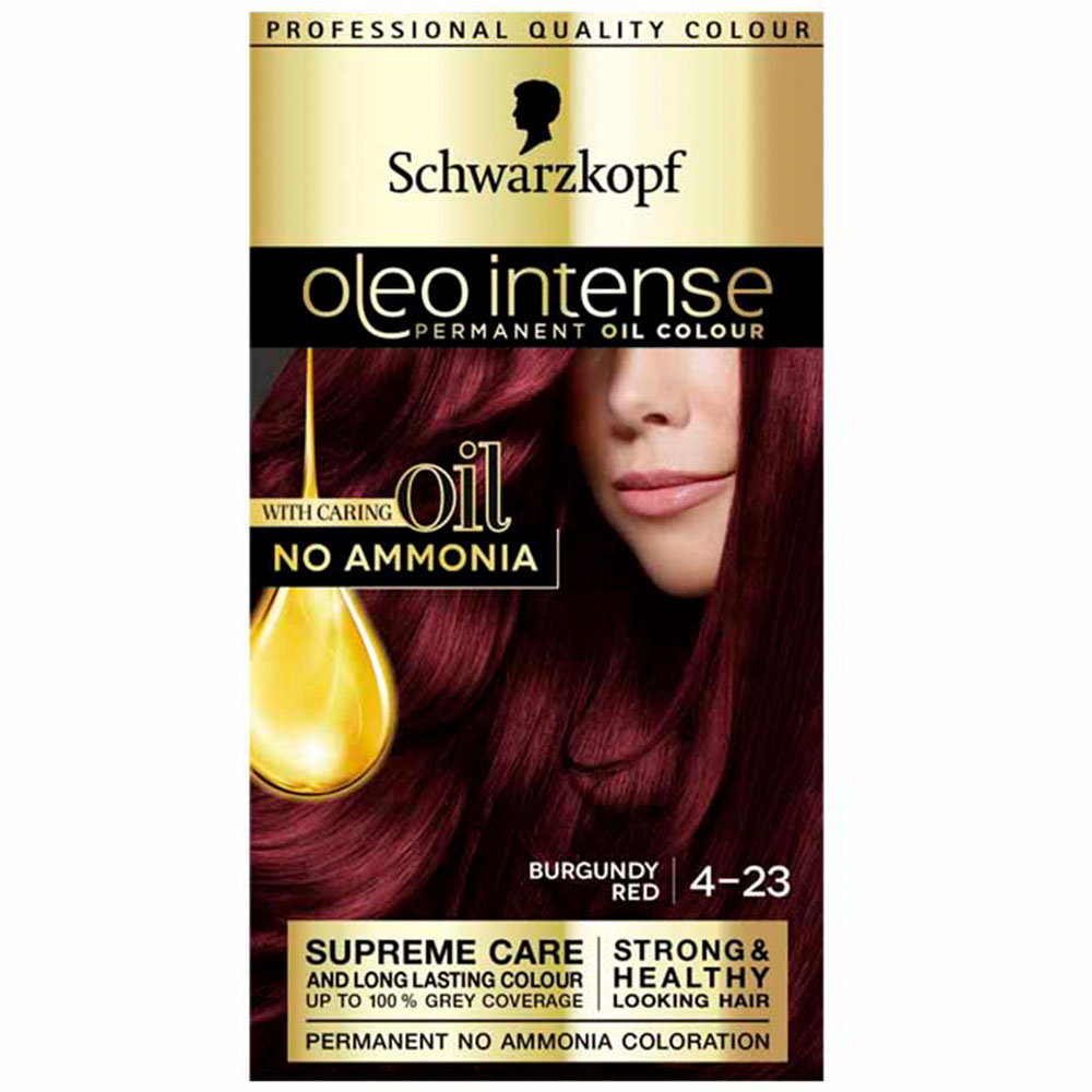 Schwarzkopf Oleo Intense Burgundy Red 4-23 Hair Dye | Wilko