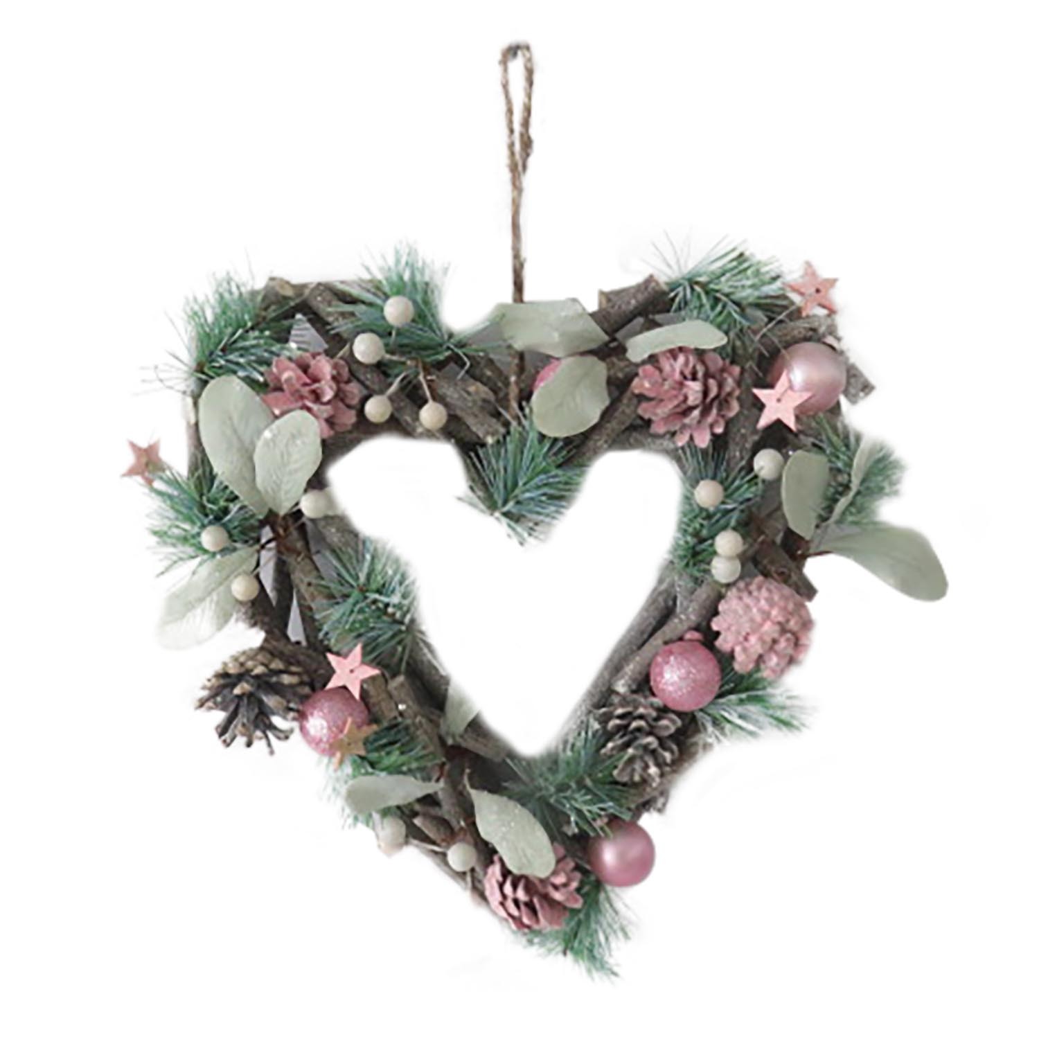 Sugar Wonderland Blush Heart Wreath Image