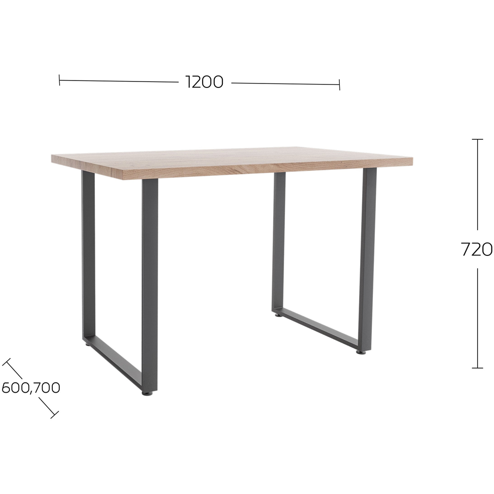 Shefa Seattle 4 Seater Dining Table Tobacco Oak Image 3