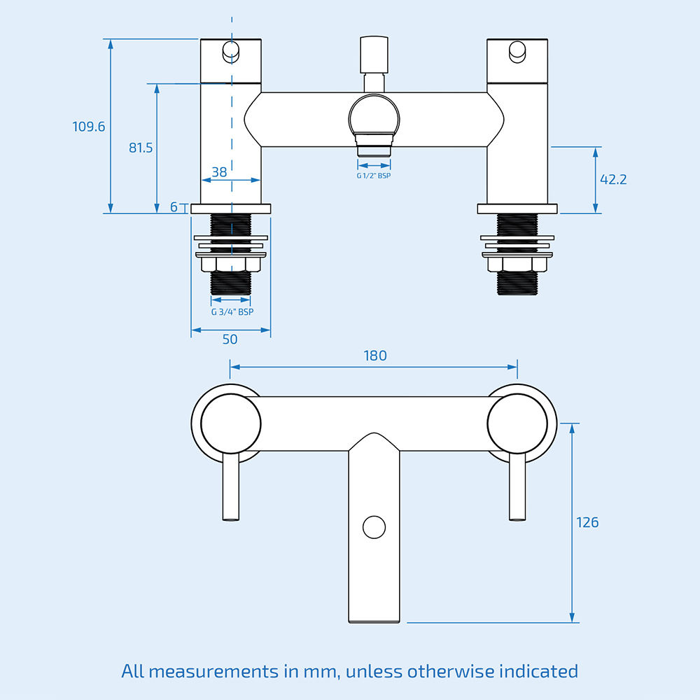Nes Home Blossom Chrome Bath Shower Mixer and Basin Mono Tap with Waste Image 5