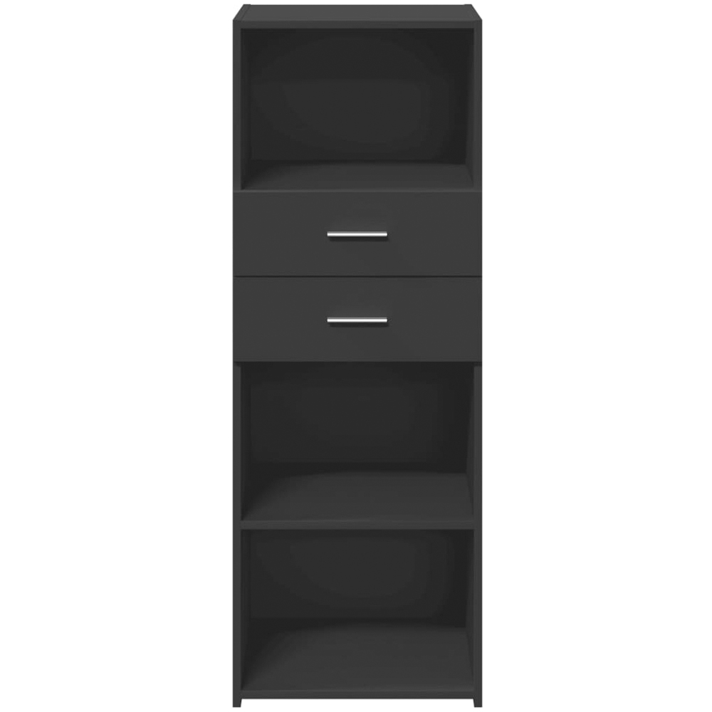 vidaXL 2 Drawer 3 Shelf Black Highboard Image 4