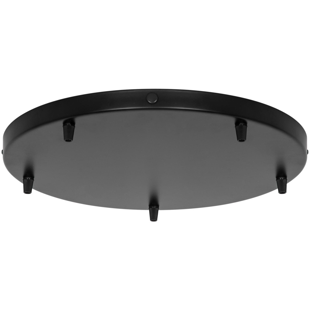 Nordlux Luana 5-Exits Black Metal Pendant Light Canopy Image 1