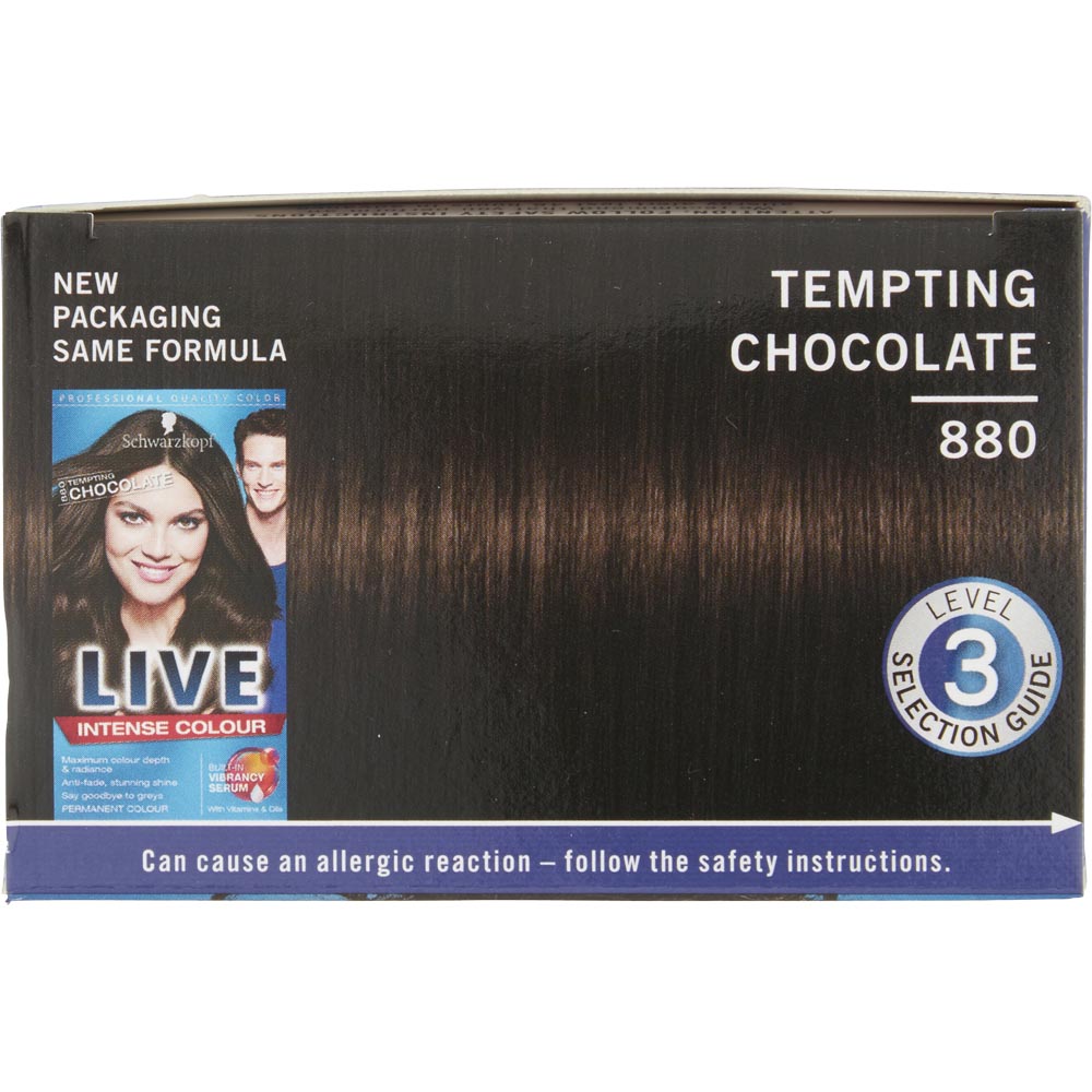 Schwarzkopf LIVE Intense Colour Tempting Chocolate  880 Permanent Hair Dye Image 4