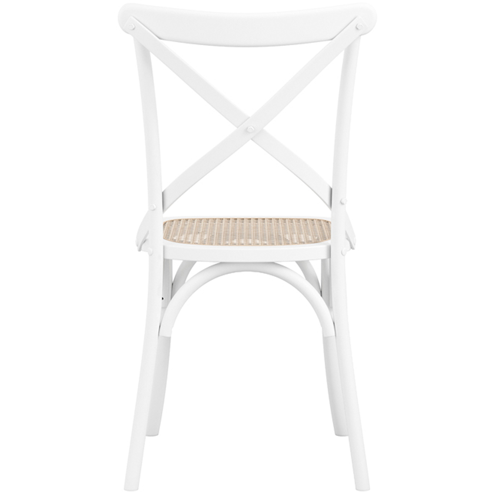 Fitzroy Set of 2 White Cane Dining Chair Image 3