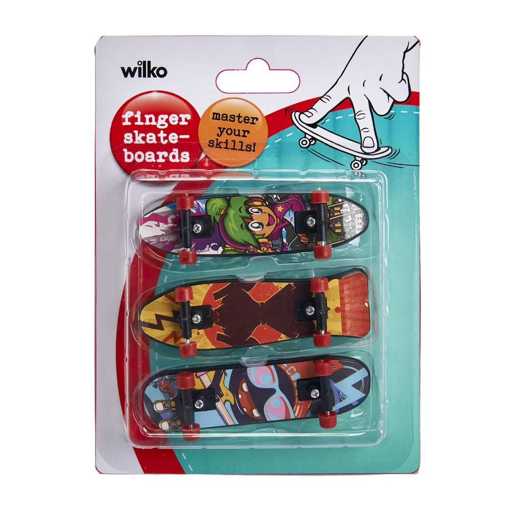 Wilko Finger Skateboards 3 pack Image
