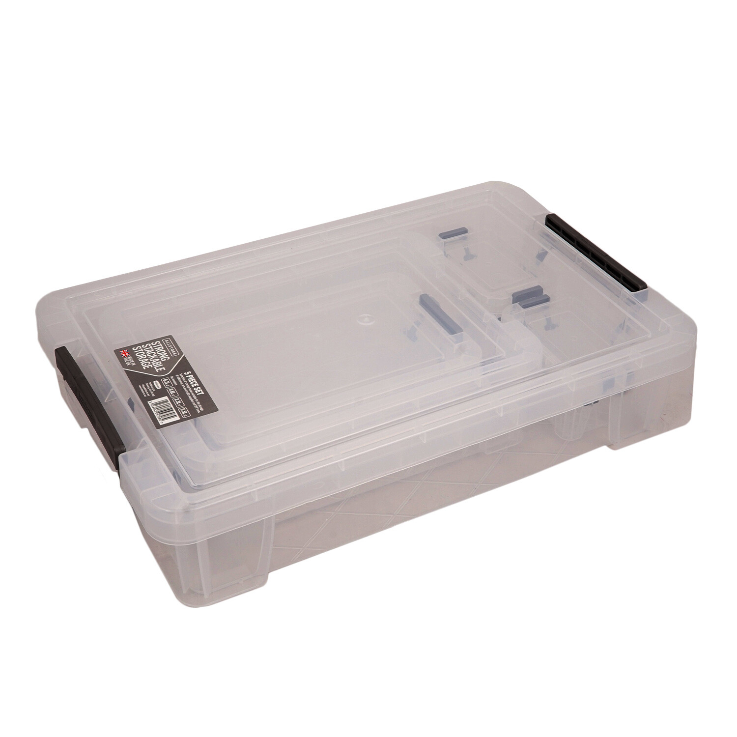 Allstore Clear Storage Box 5 Pack Image 3