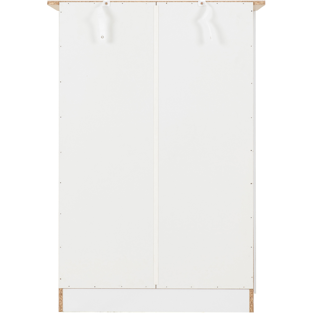 Seconique Portland 5 Drawer White and Oak Effect Chest of Drawers Image 6