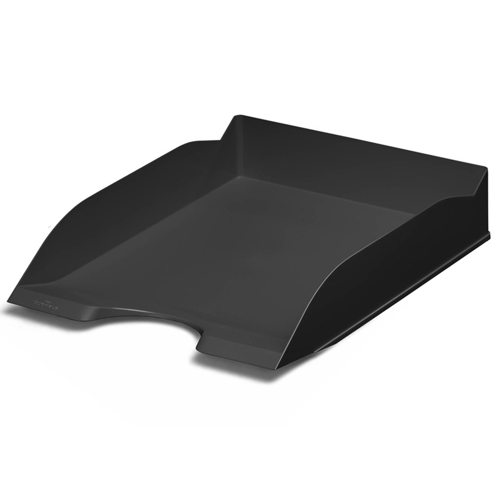 Durable Eco Black Recycled Plastic Stackable Letter Tray Document File A4+ Image 3