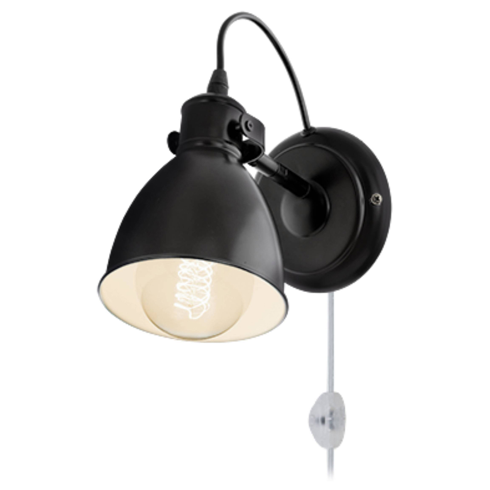 EGLO Priddy Black and Cream Wall Light Image 3