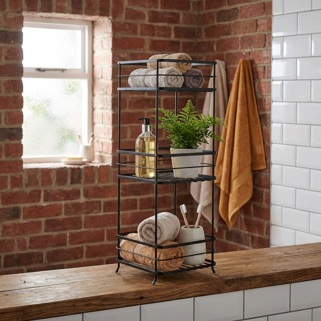 3 Tier Matte Black Industrial Storage Caddy Image 6