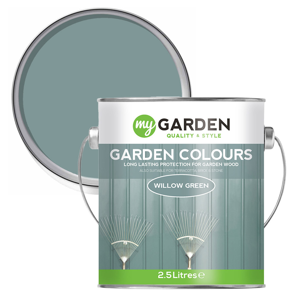 My Garden Colours Multi Surface Willow Green Paint 2.5L Image 1