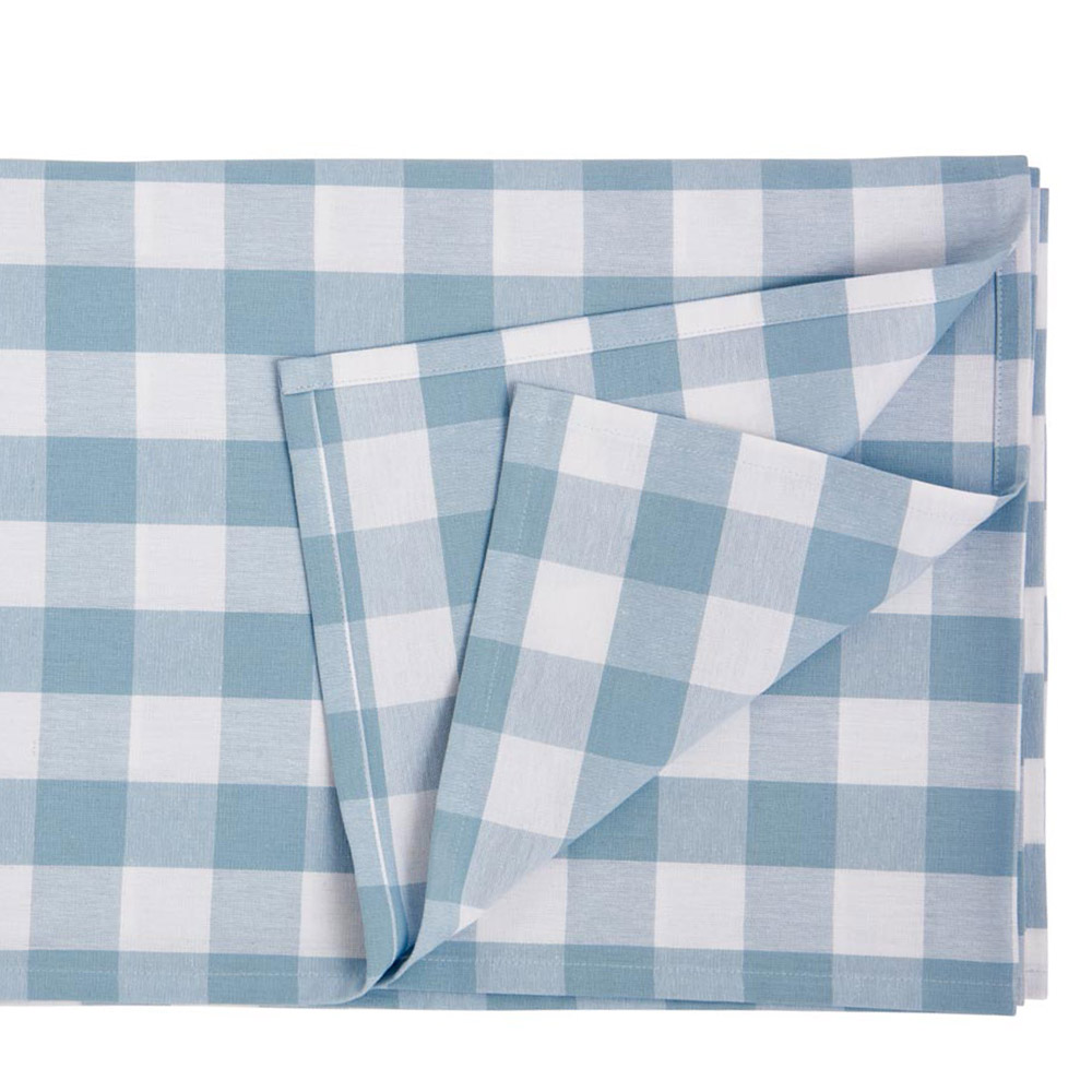 Wilko Blue Gingham Tablecloth 130 x 180cm Image 4