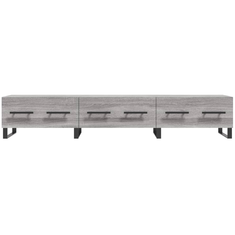 vidaXL 3 Drawer Grey Sonoma Wide TV Cabinet Image 5