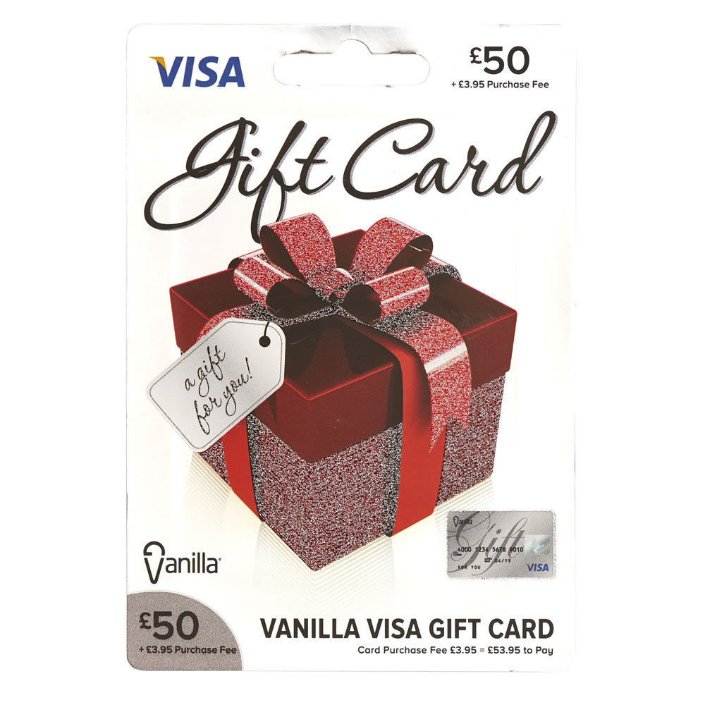 Vanilla Visa card 50 Gift Card Wilko