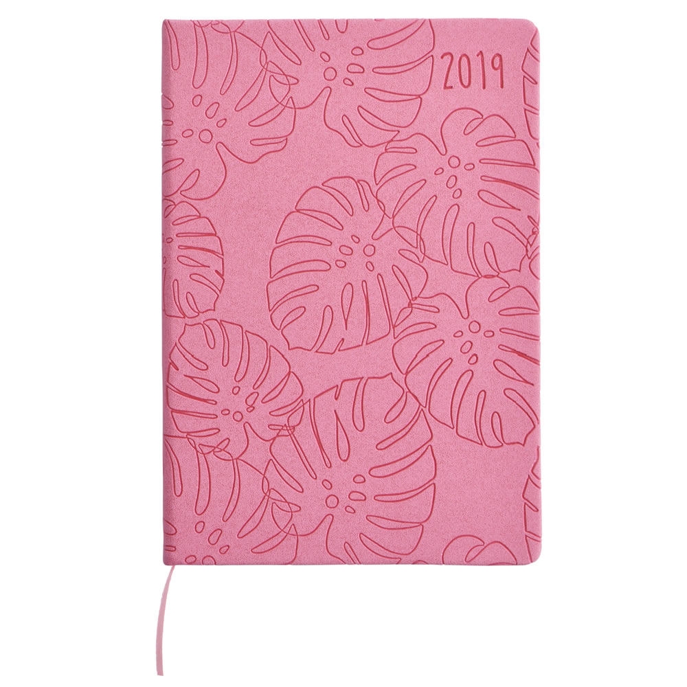 Wilko A5 Day A Page 2019 Diary - Embossed Palm - Assorted Image 2