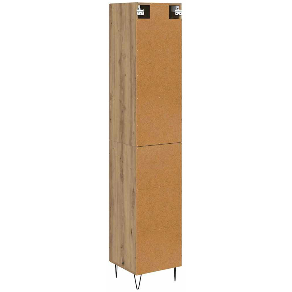 vidaXL 2 Door Artisan Oak Tall Slim Highboard Image 9