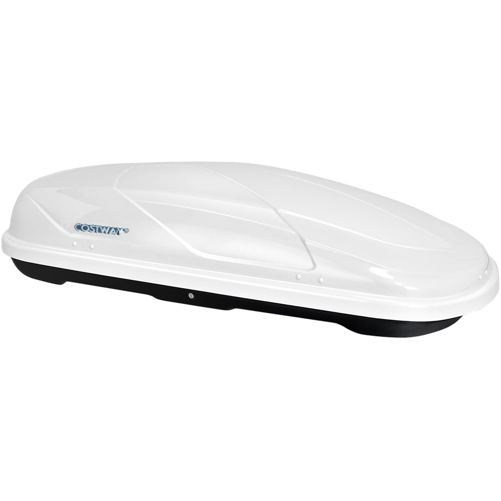 Costway White Car Rooftop Cargo Box