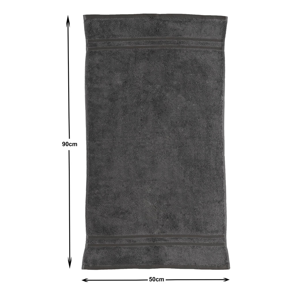 Wilko Best Charcoal 100 Hygro Cotton Hand Towel Wilko