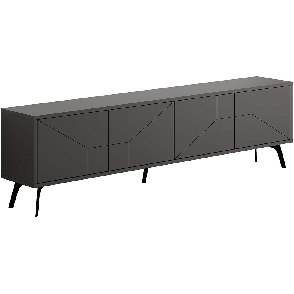 Decortie Dune Anthracite TV Stand with 4 Doors Image 2