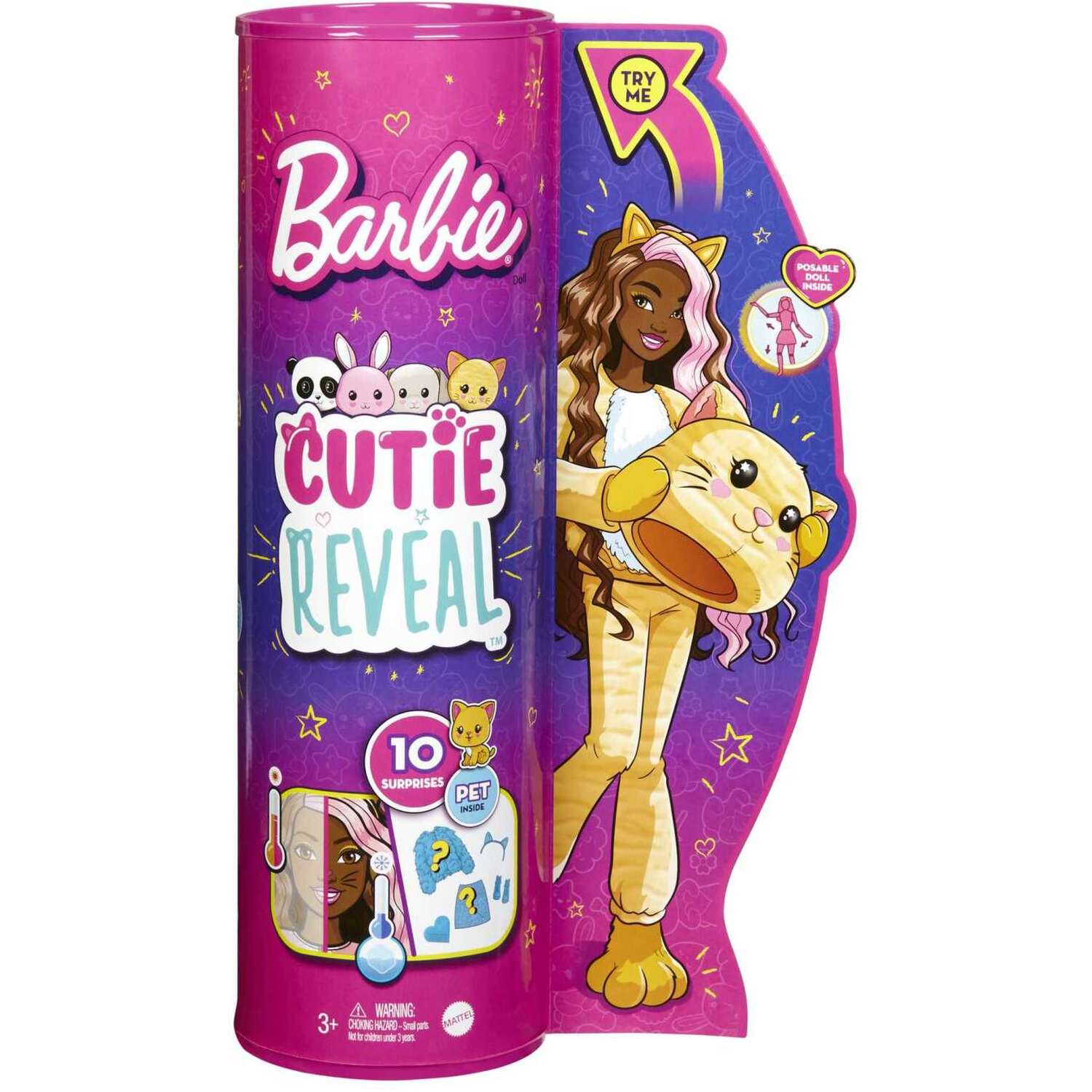 Barbie Cutie Reveal Cat Costume Doll - Pink Image 1