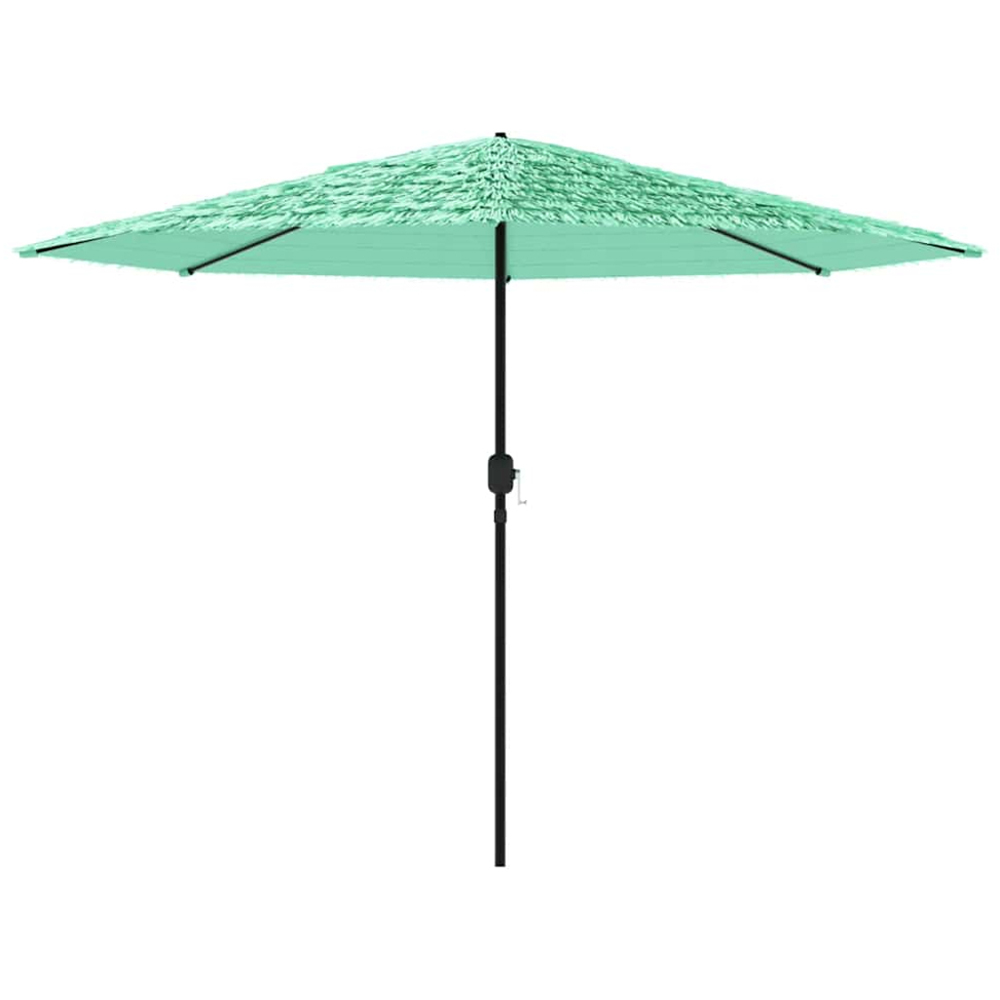 vidaXL Green Straw Top Garden Parasol with Steel Pole 3.2m Image 3