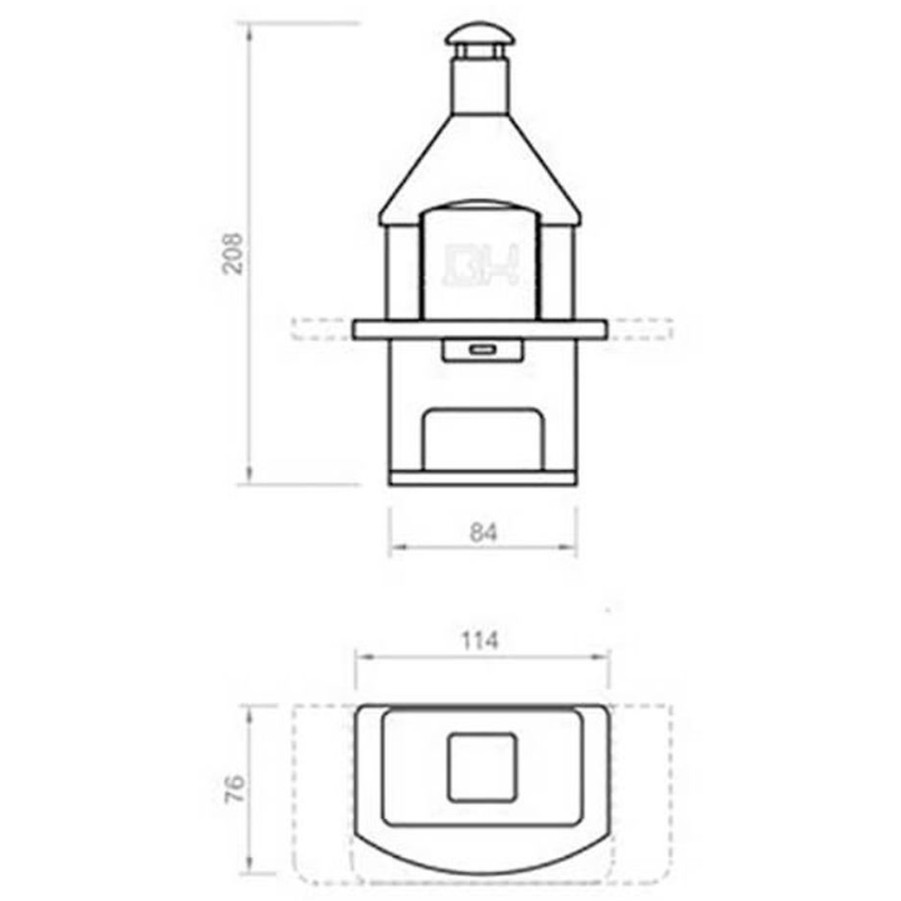 Callow Mussalla Masonry BBQ with Built in Rotisserie Image 4