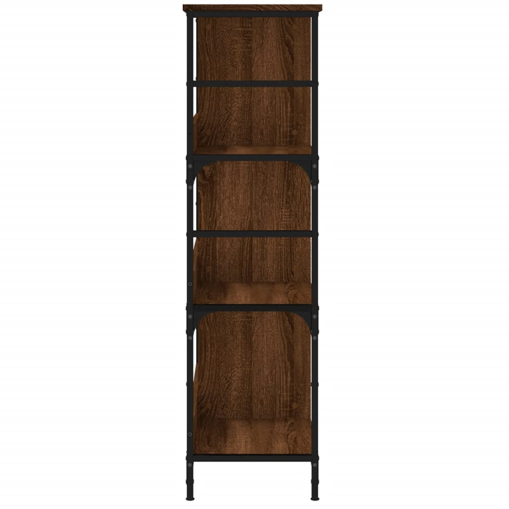 vidaXL 6 Shelf Brown Oak Wooden Bookcase Image 5