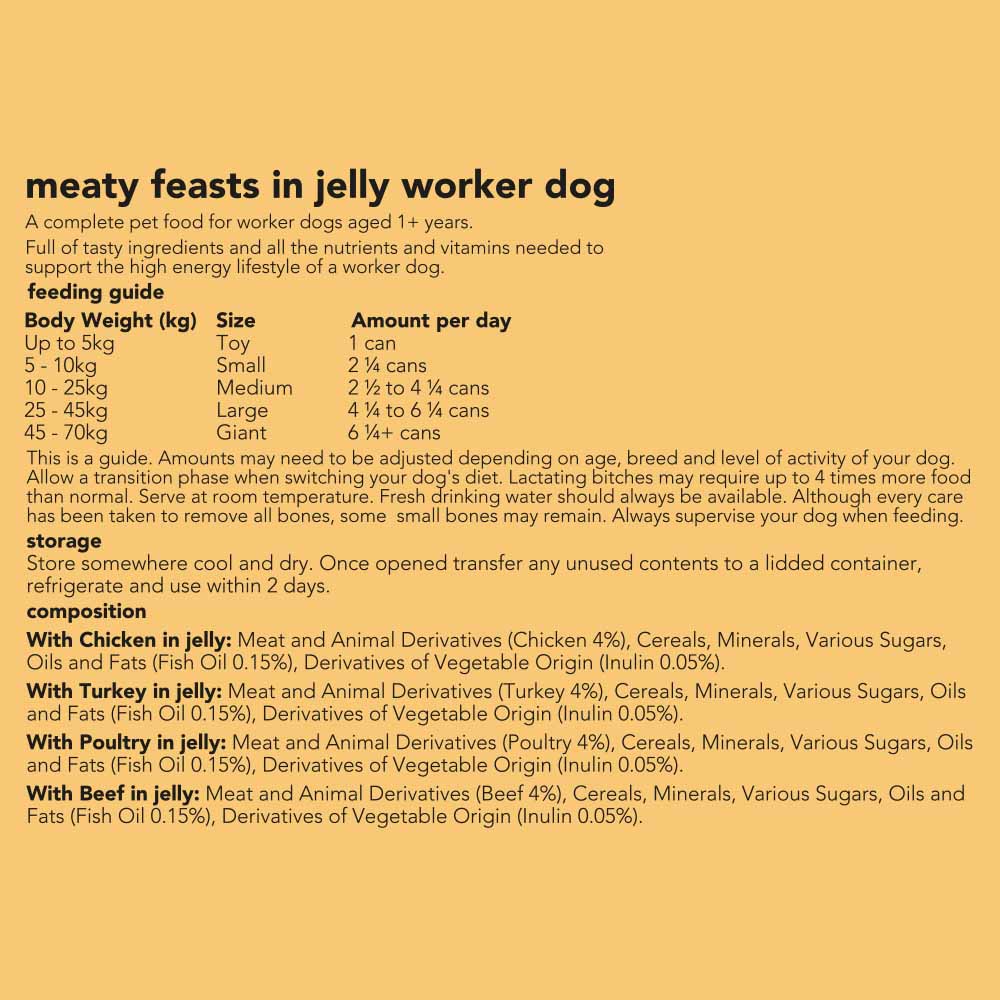 Wilko Meaty Feasts in Gravy Variety Worker Dog Food 12 x 400g Image 4