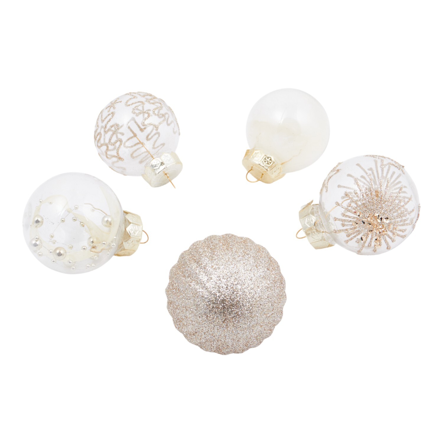 Set of 30 Champagne Baubles Image 3