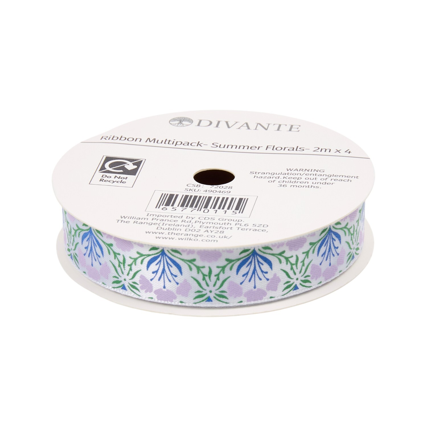 Pack of 4 Summer Floral Ribbons Image 2