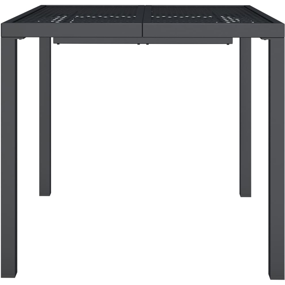 vidaXL 2 Seater Anthracite Powder Coated Steel Mesh Square Garden Table Image 3