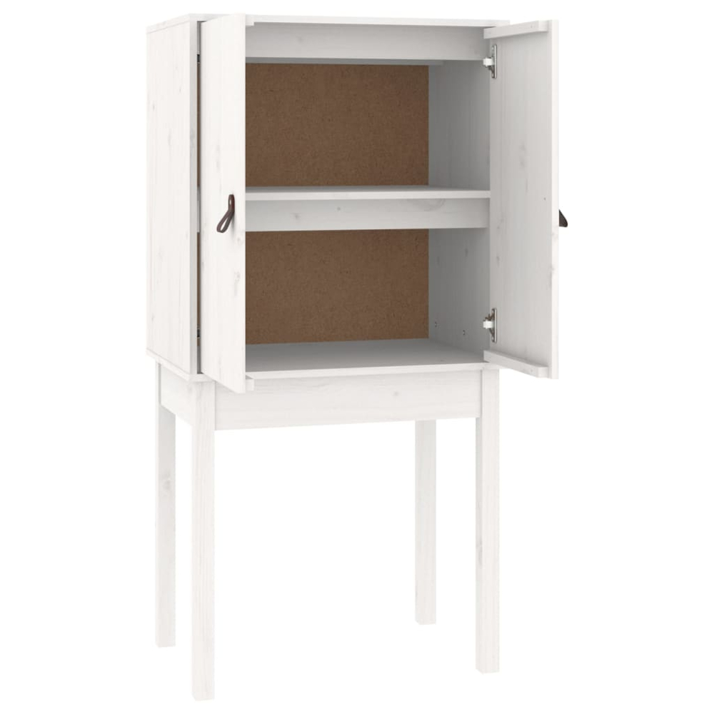 vidaXL 2 Door White Pine Wood Highboard Image 2