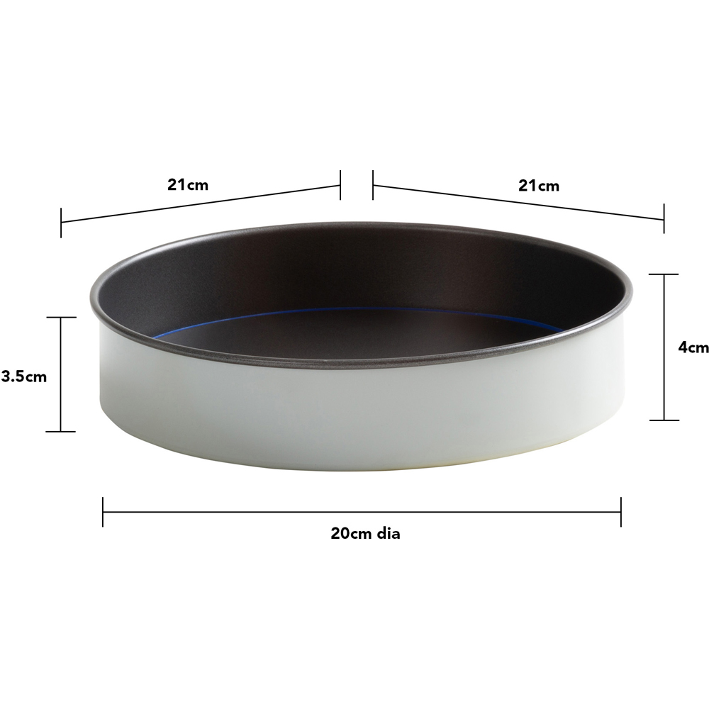 Wham PushPan 20cm Light Grey and Pewter Shallow Tin Image 5