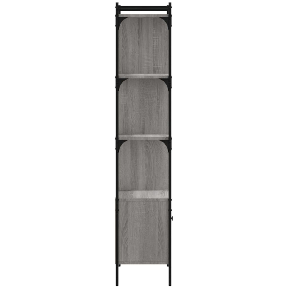 vidaXL Single Door 6 Shelf Grey Sonoma Bookcase Image 5