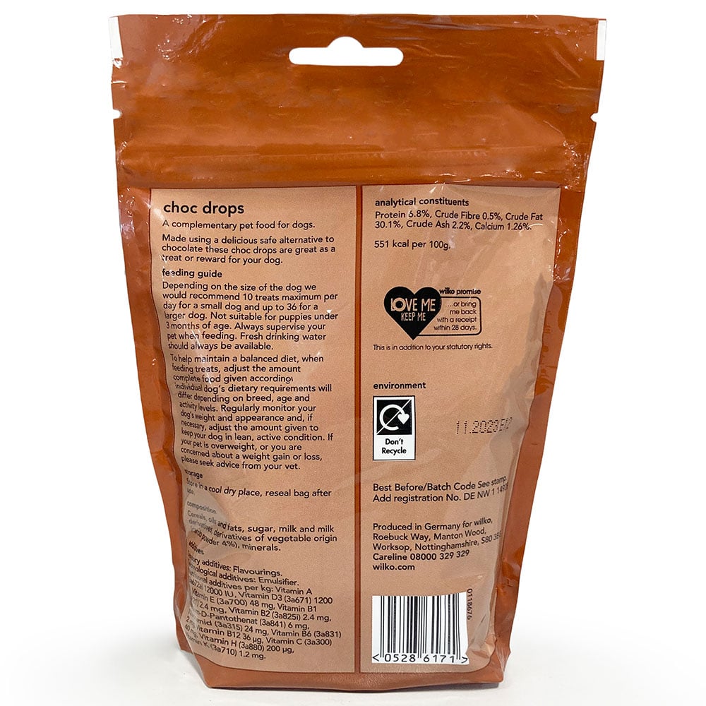 Wilko Choc Drops for Dogs (Case of 10 x 200g) Wilko