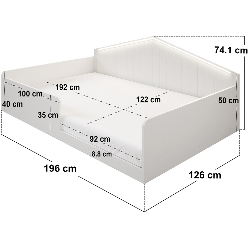 Flair Wilbur Small Double White Montessori Bed Image 8