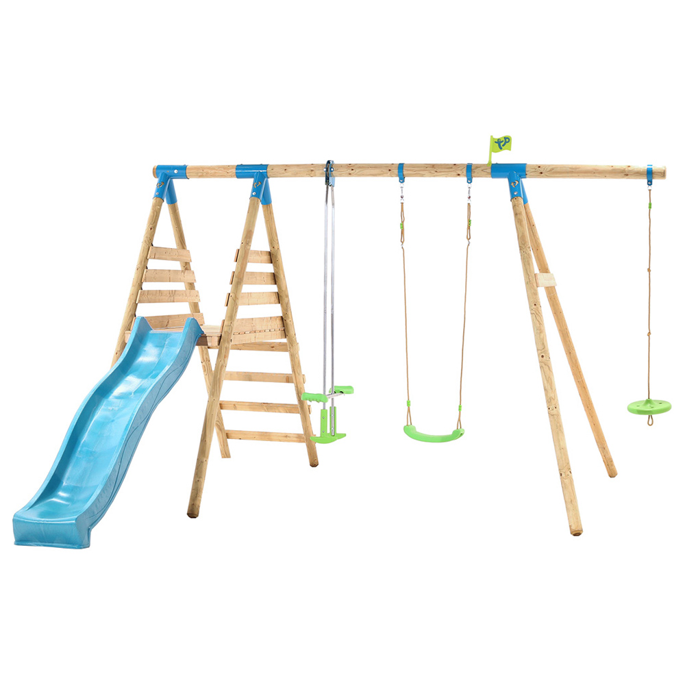 Mookie Galapagos Wooden Swing Set and Slide Image 1