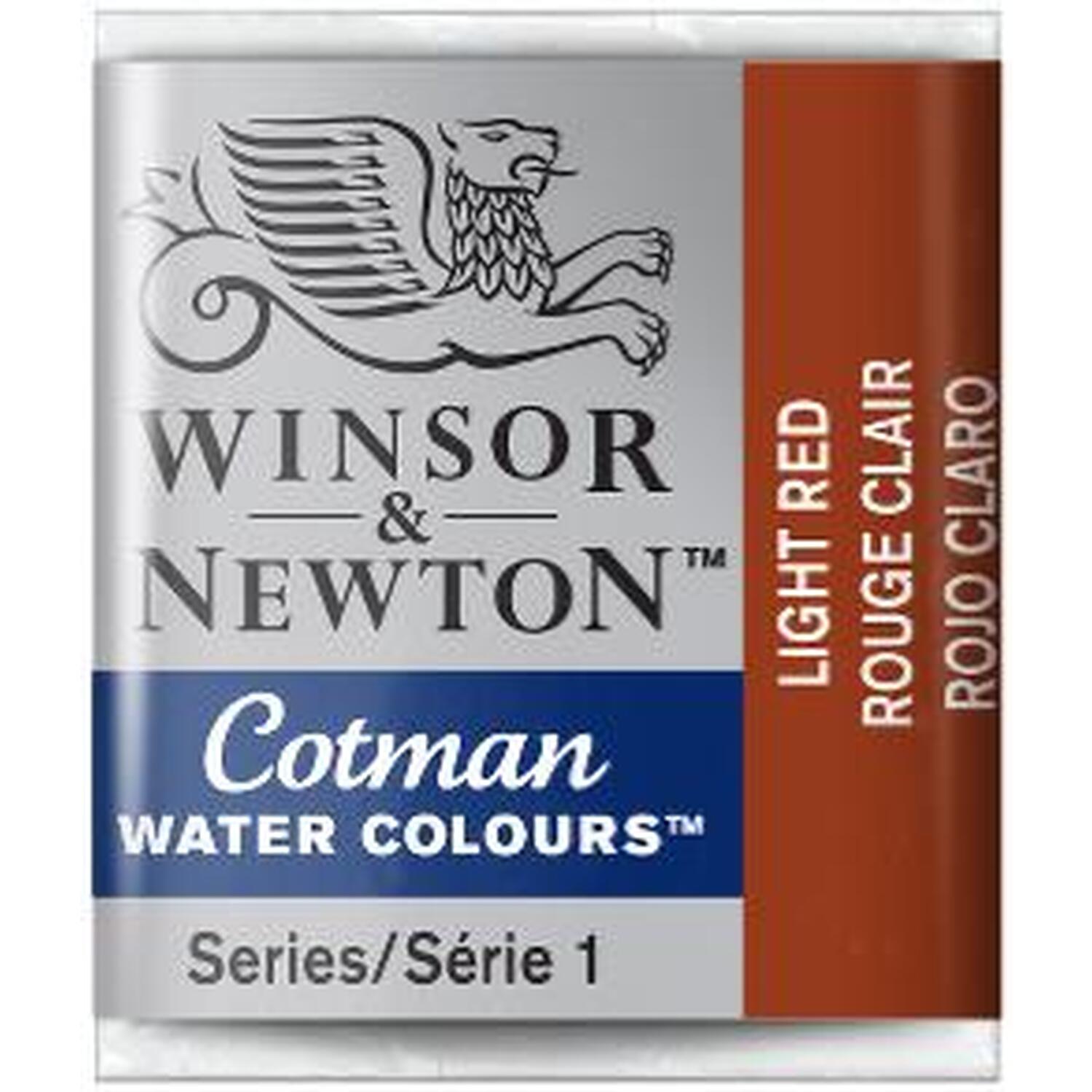 Winsor and Newton Cotman Watercolour Half Pan Paint - Light Red Image