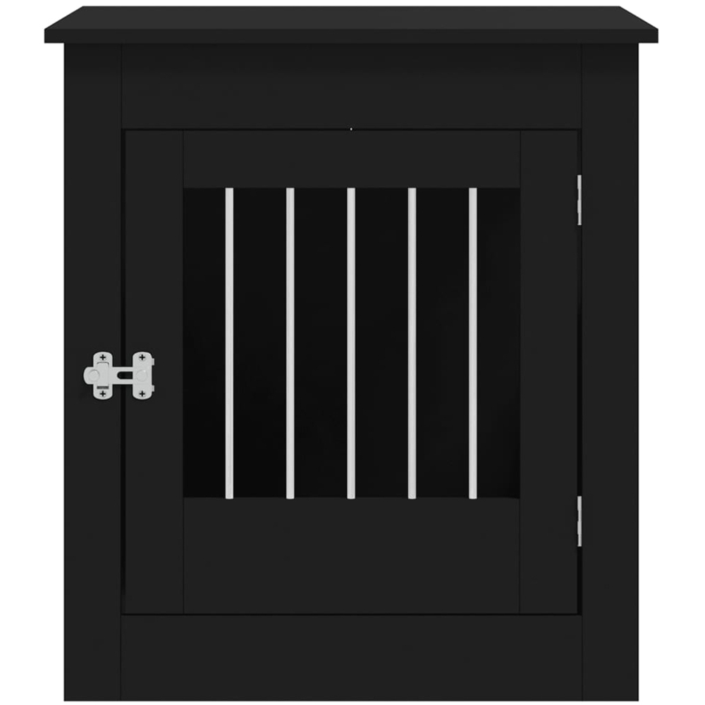 vidaXL Black Processed Wood Dog Crate Furniture 64.5 x 80 x 71cm Image 6